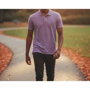 Polo Ralph Lauren Men's XL Classic Fit Mesh Polo Shirt Purple Green Pony Logo